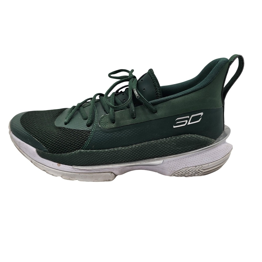 Under Armour Curry 7 Shoes Mens Size‎ 11.5 Green Basketball Sneakers 3023838-303